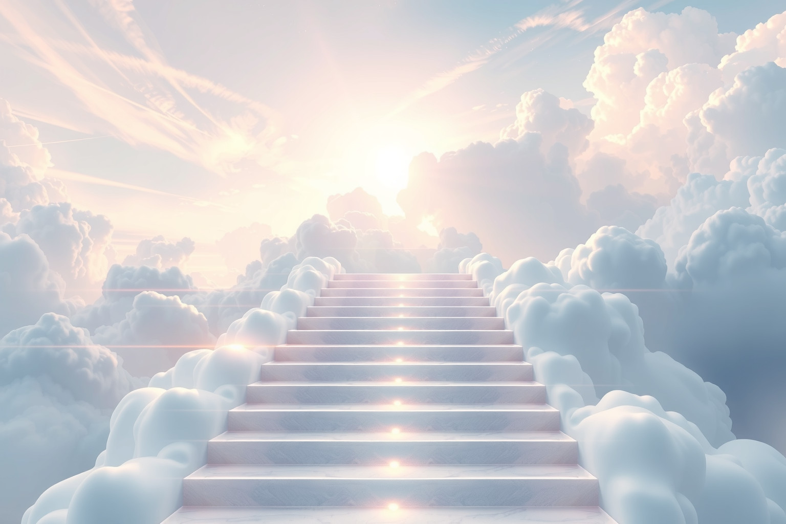 Sognare scale verso il cielo simboleggia crescita spirituale e speranza.