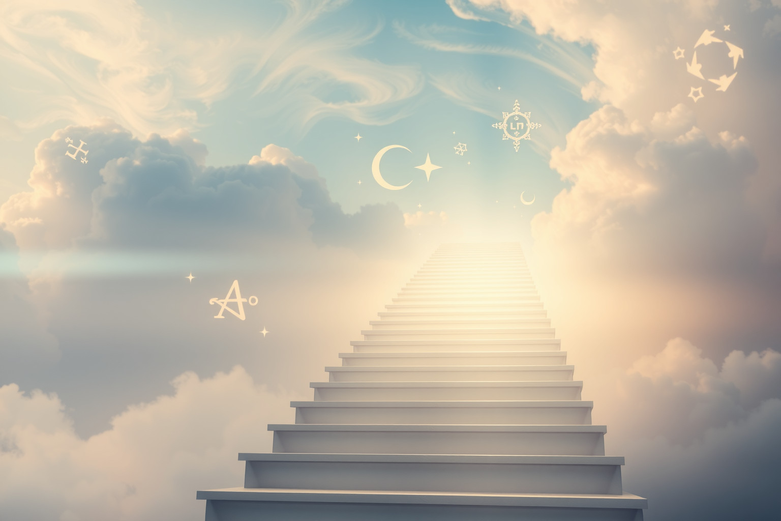 Sognare una scala celeste ricorrente indica crescita spirituale costante.