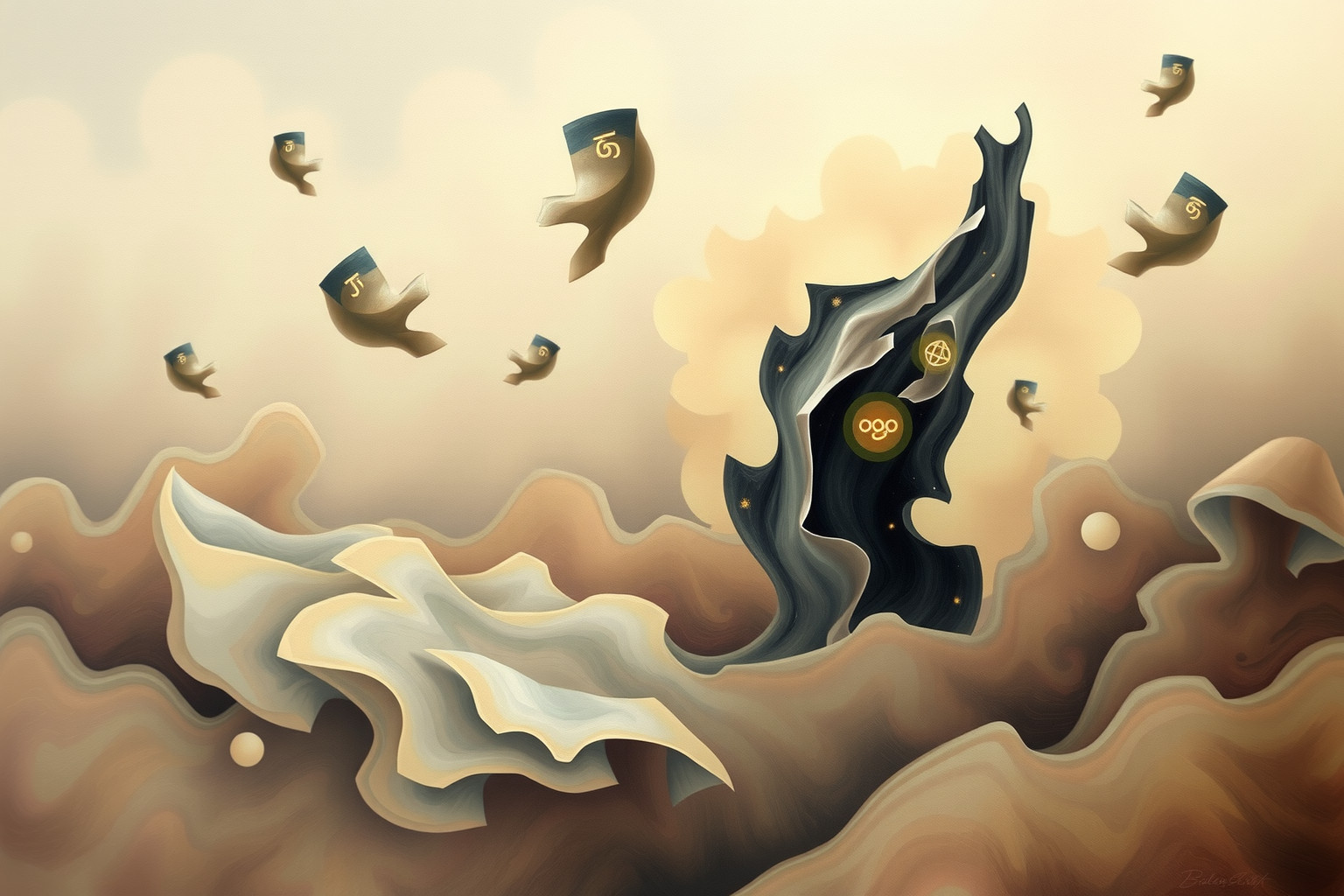 Sognare arte astratta riflette il desiderio di trovare senso nascosto.