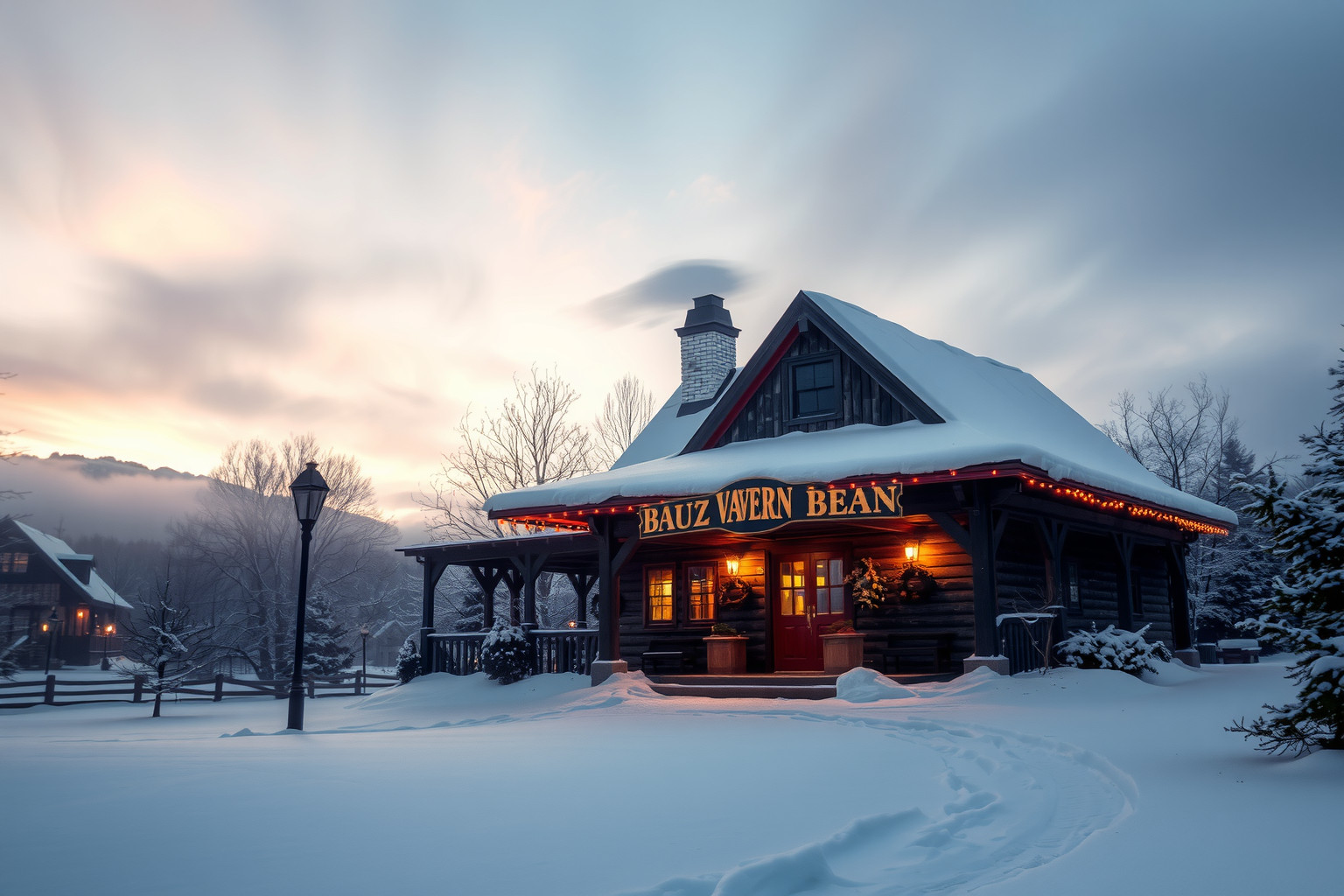 Sognare un’osteria in inverno simboleggia calore e rifugio emotivo.