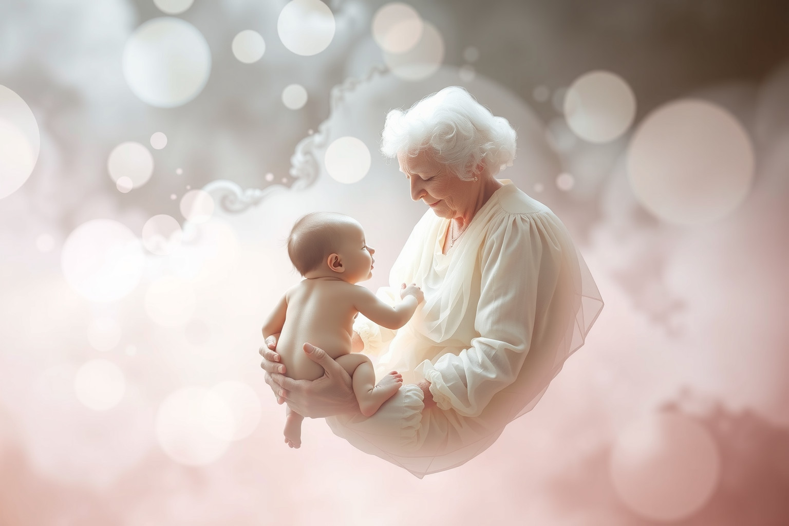 Sognare un nato morto con un parente defunto simboleggia rinascita spirituale.