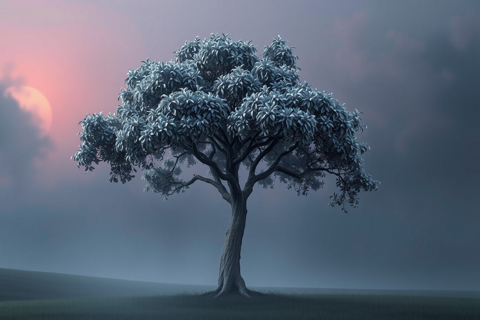 L’albero d’acciaio simboleggia forza e protezione interiore incrollabile.