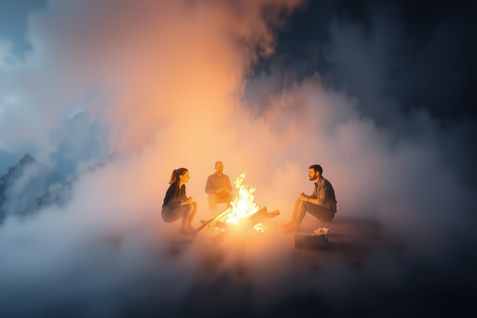 Cinque sogni sul fuoco di veglia rivelano emozioni profonde.