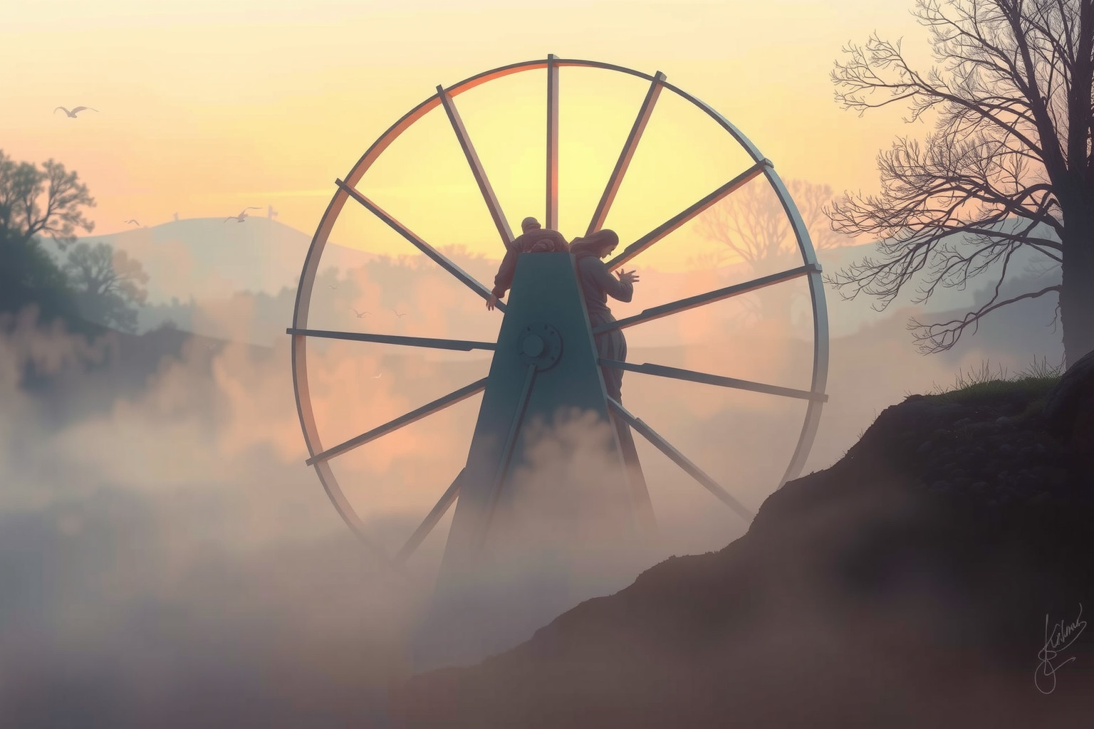 Cinque sogni sulla ruota del mulino rivelano emozioni nascoste.