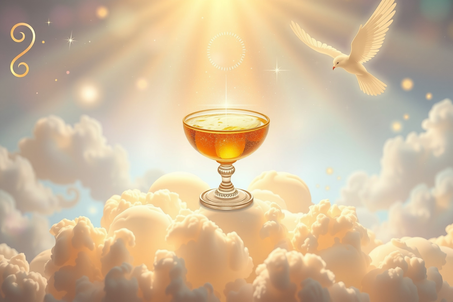 Sognare champagne simboleggia l'elevazione spirituale e la gioia interiore.