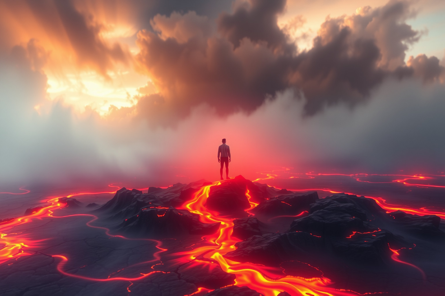 Sognare lava circondante simboleggia ansia e sensazione di prigionia.