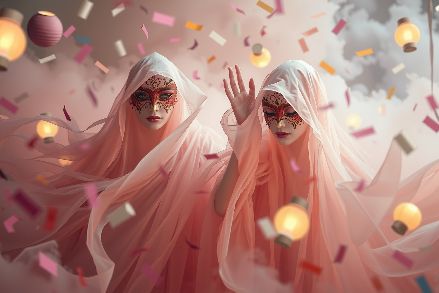 Sognare maschere a carnevale simboleggia mistero e trasformazione personale.
