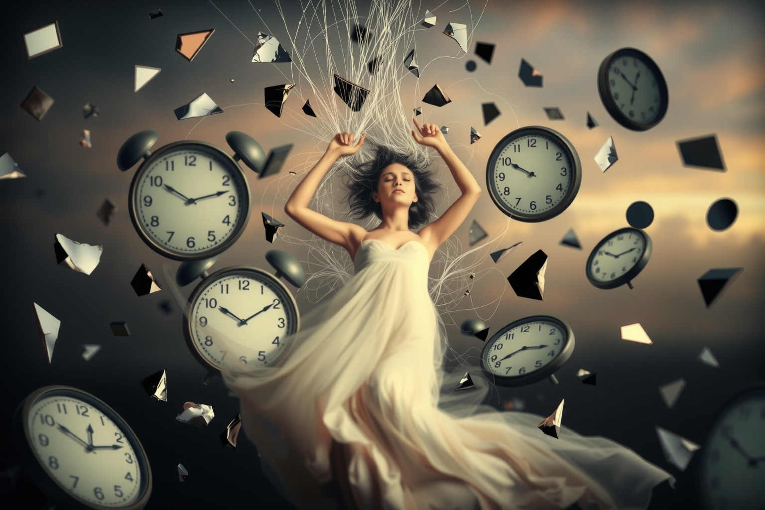 Svegliarsi bruscamente nei sogni riflette stress e interruzioni emotive.