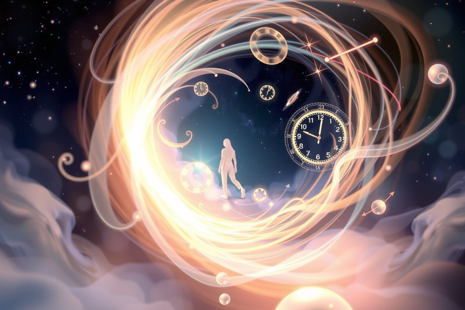 Sognare viaggiare nel tempo simboleggia libertà senza confini.