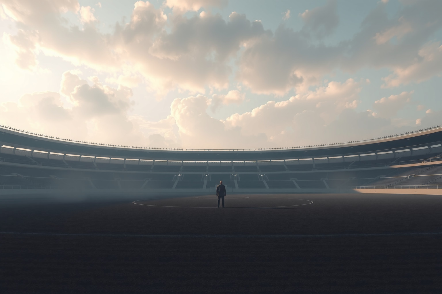 Sognare stadio vuoto riflette solitudine e ansia da prestazione intensa.