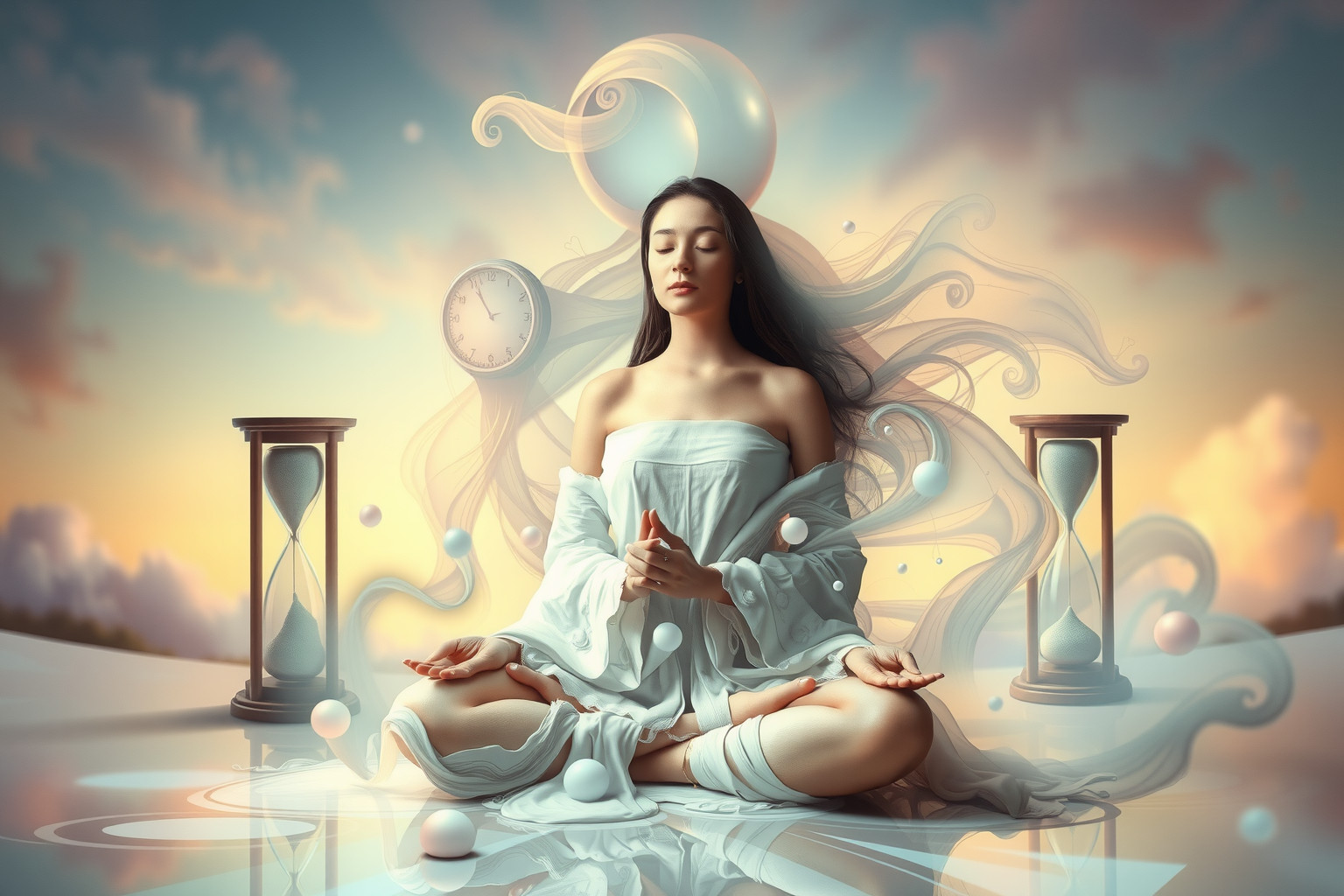 Sognare la meditazione rappresenta pace interiore e distacco temporale.