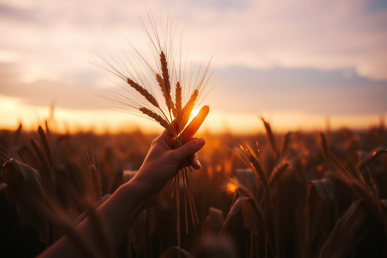 Sognare covoni di grano simboleggia abbondanza e successo imminente.