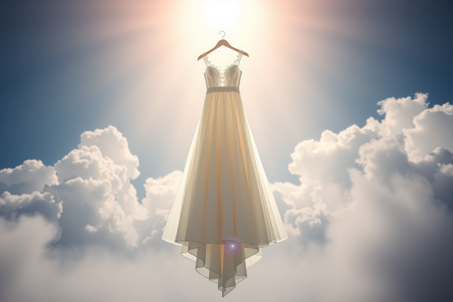 Ricevere un abito da sposa simboleggia nuovi inizi romantici imminenti.