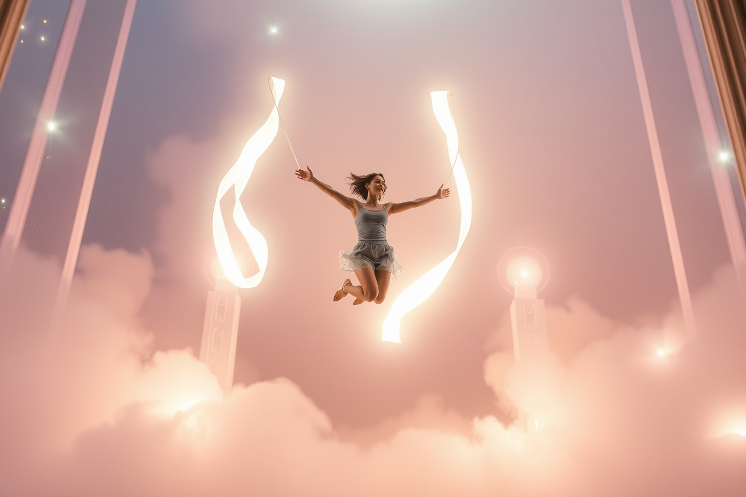Sognare salto sacro con manubri simboleggia forza spirituale e crescita.