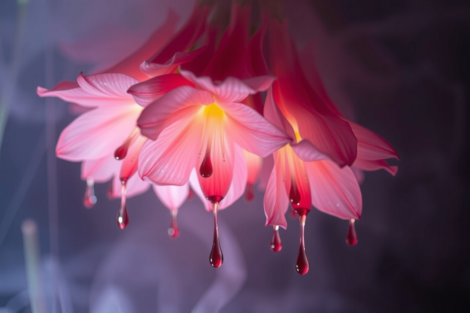 Sognare fiori recisi che sanguinano simboleggia dolore emotivo nascosto.