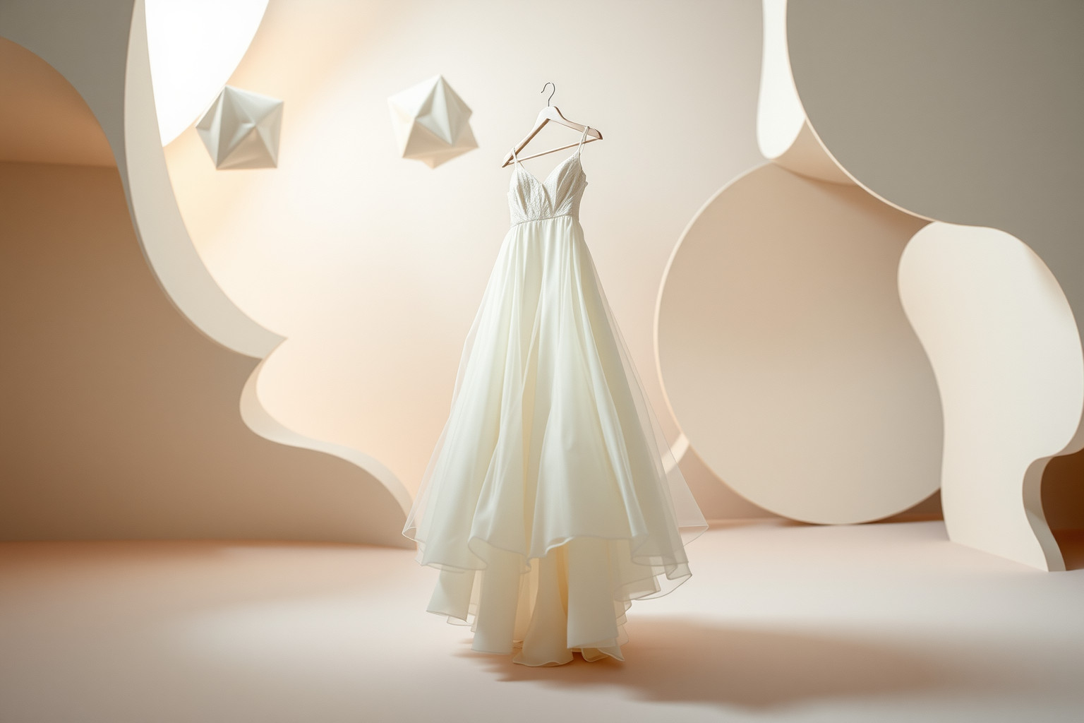 Sognare un abito da sposa in luogo inappropriato indica ansia nascosta.