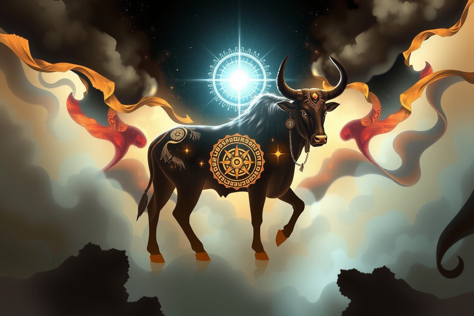 Nella mitologia, il toro simboleggia forza e fertilità divina.