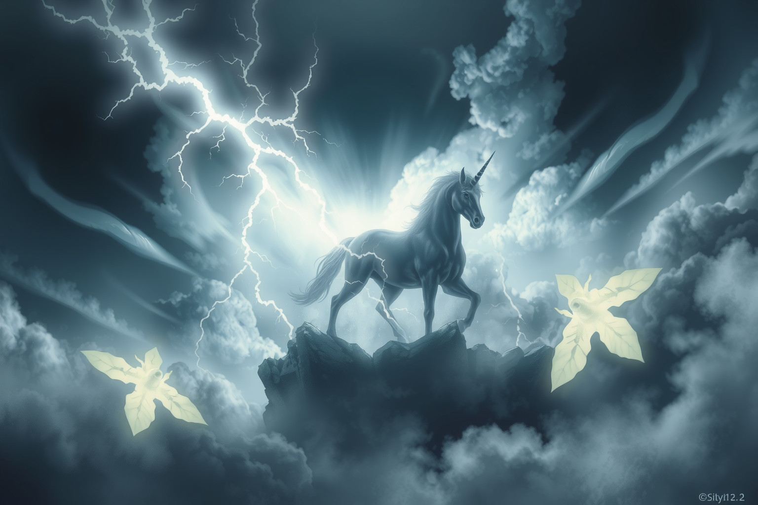 Sognare un centauro in tempesta simboleggia conflitti interiori intensi.