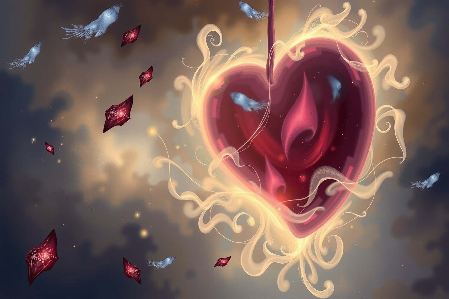 Sognare un cuore che batte forte indica paura e ansia nascosta.