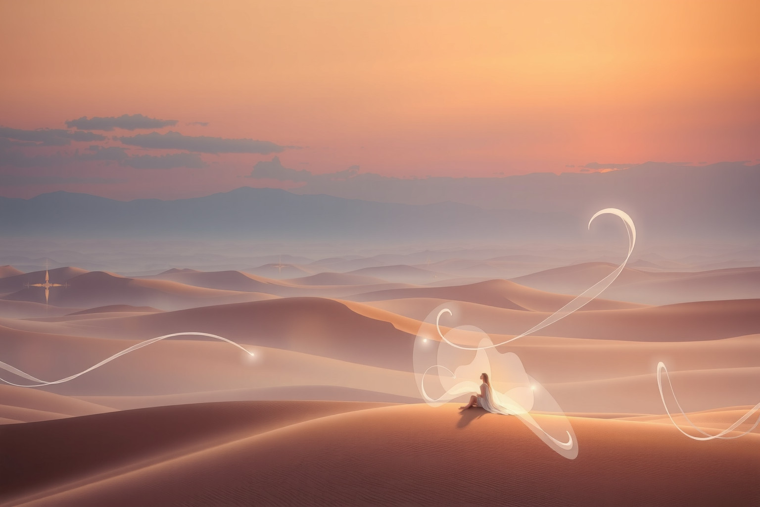 Sognare un deserto infinito simboleggia isolamento e introspezione profonda.