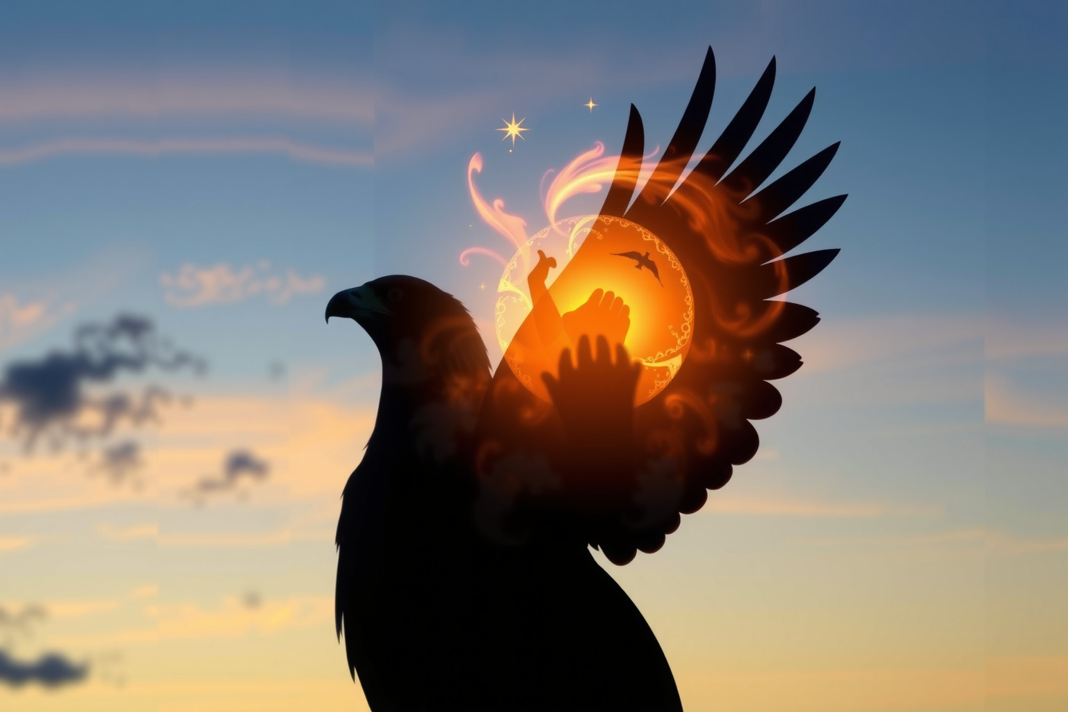 Sognare un falco simboleggia visione acuta e ambizione elevata.