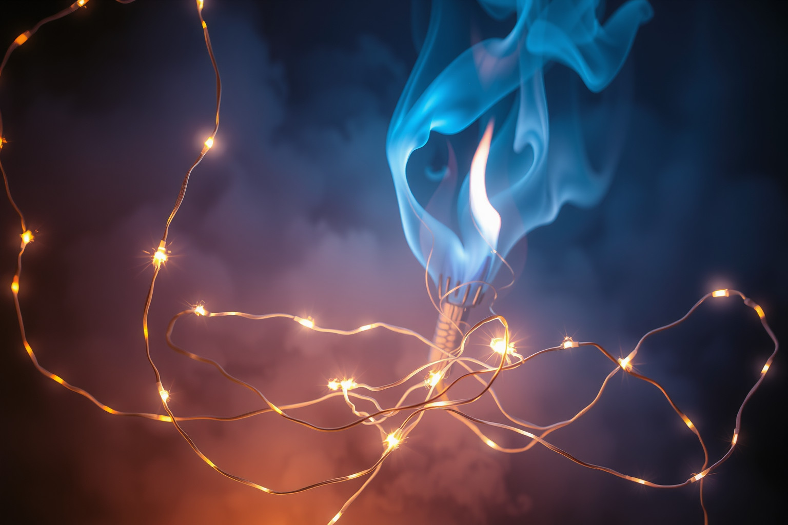 Sognare incendio elettrico riflette ansia per problemi di controllo.