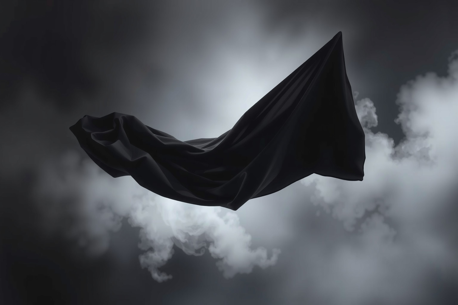 Sognare un lenzuolo nero simboleggia paure nascoste e misteri.