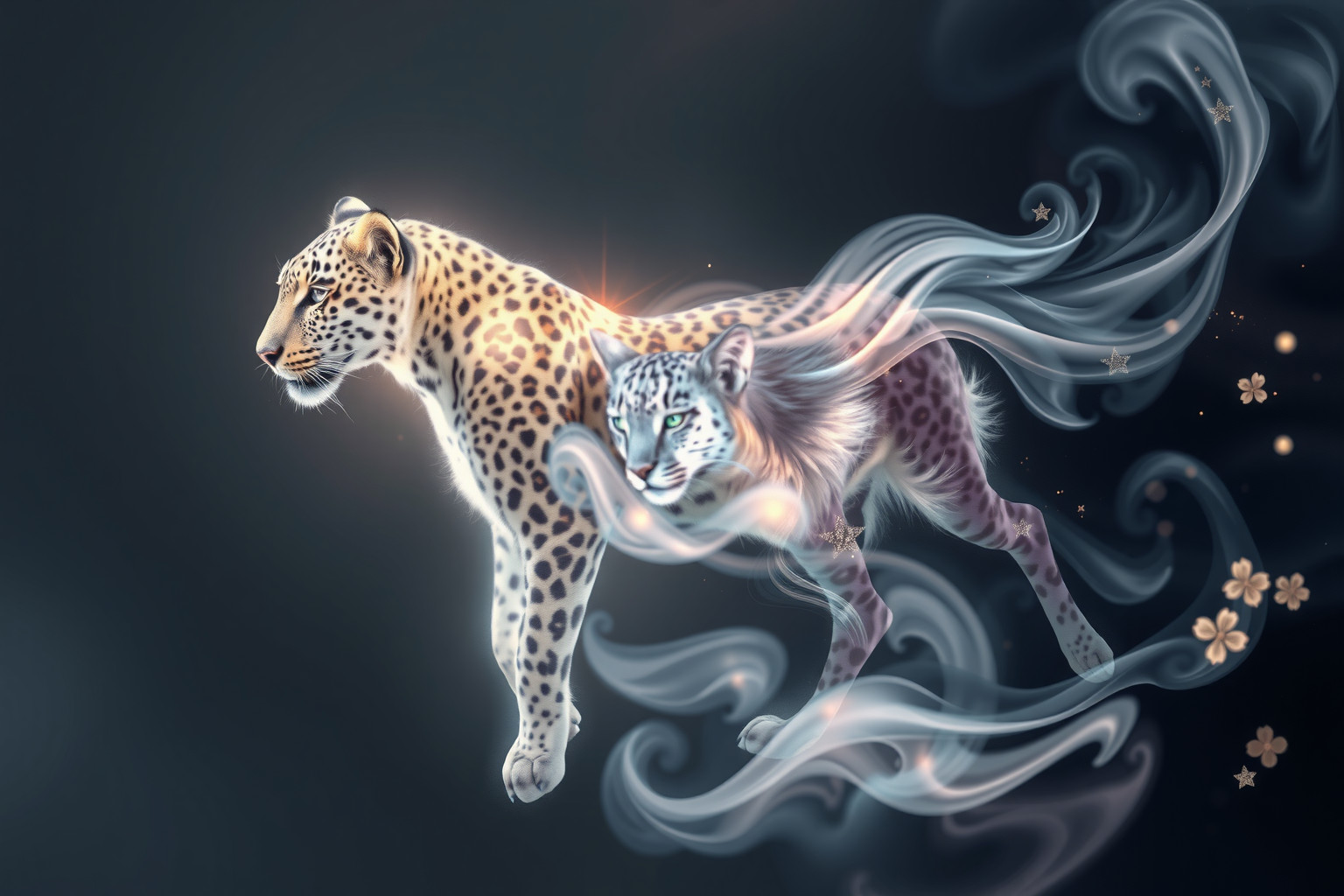 Sognare leopardo che cambia forma simboleggia trasformazione interiore profonda.