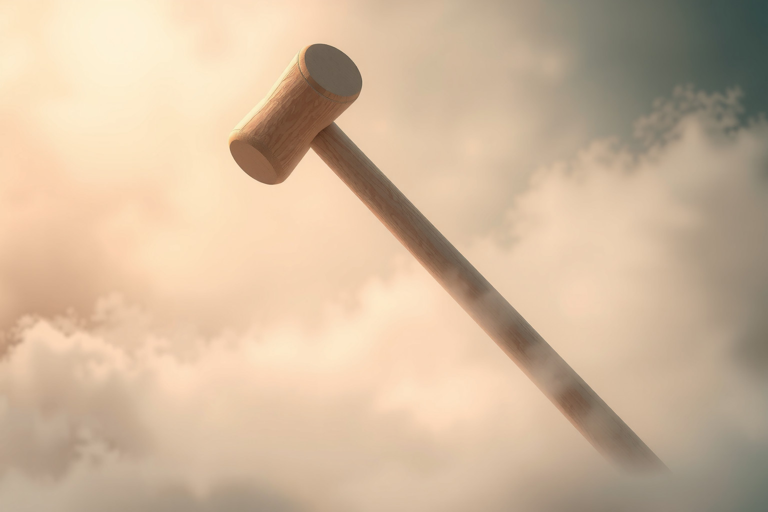 Sognare un martello di legno simboleggia forza interiore e pazienza.