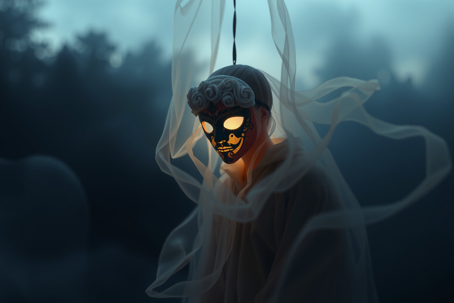 Sognare un mimo con maschera simboleggia segreti nascosti e inganni.