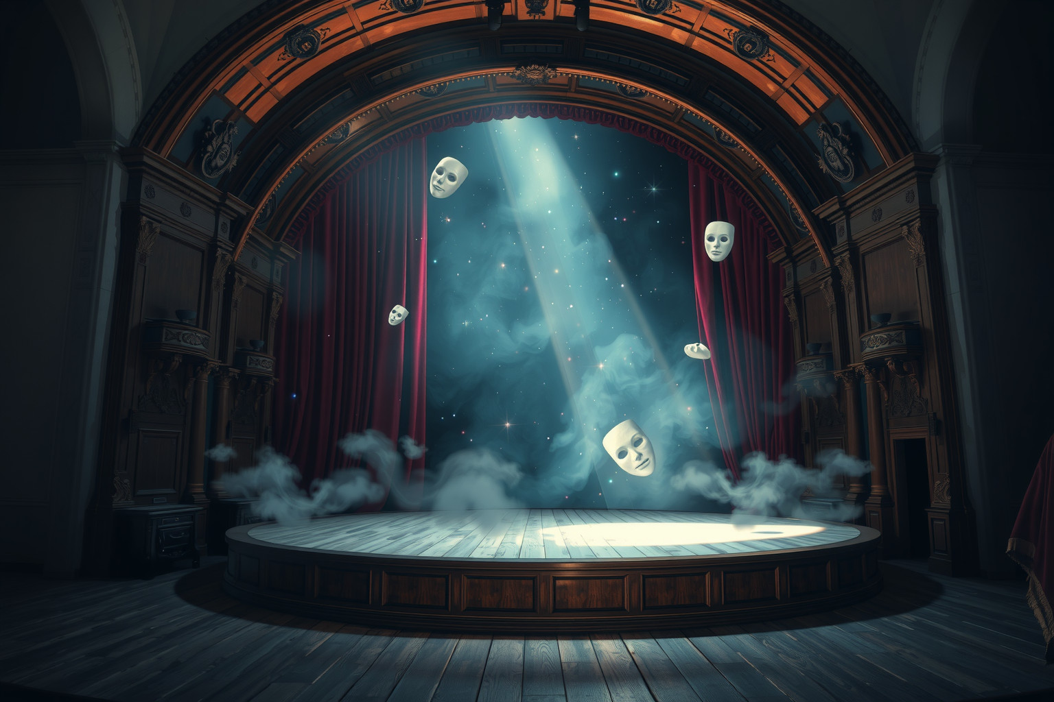 Sognare un palcoscenico rotante in un teatro antico simboleggia trasformazioni profonde e memoria storica.