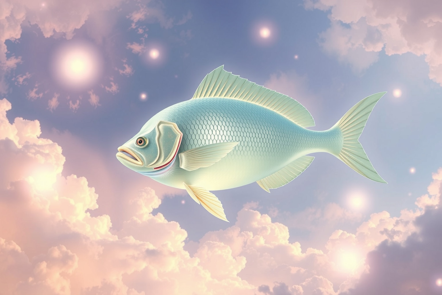 Sognare un pesce volante gigante simboleggia ambizioni senza limiti.