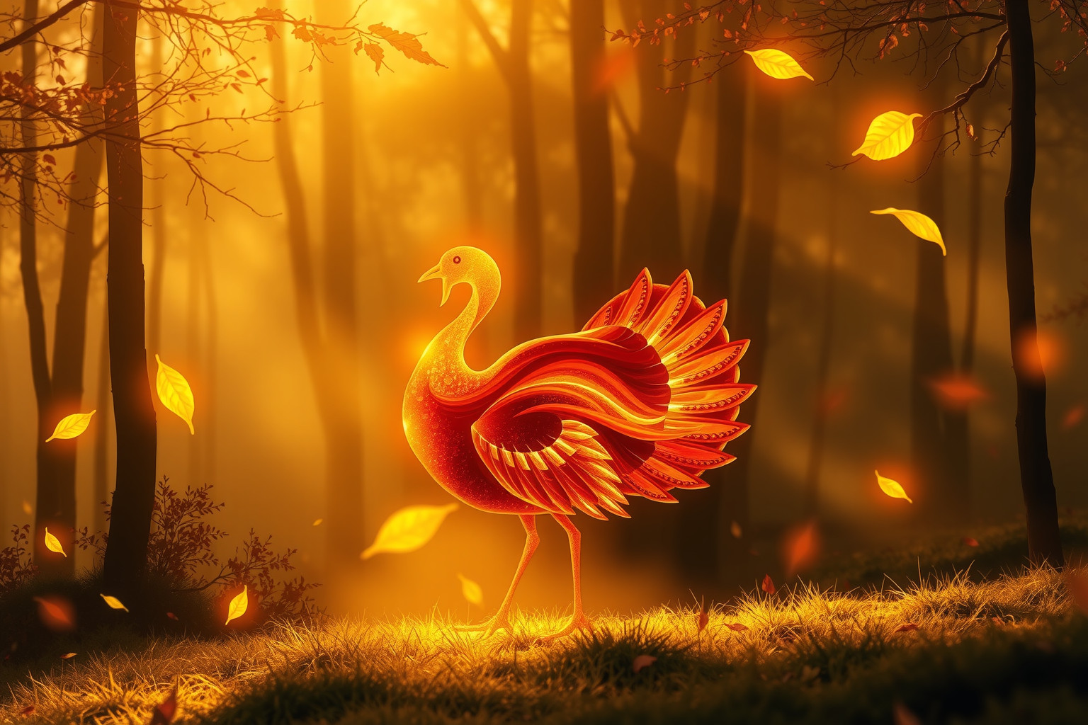 Sognare un tacchino selvatico simboleggia abbondanza e gratitudine profonde.