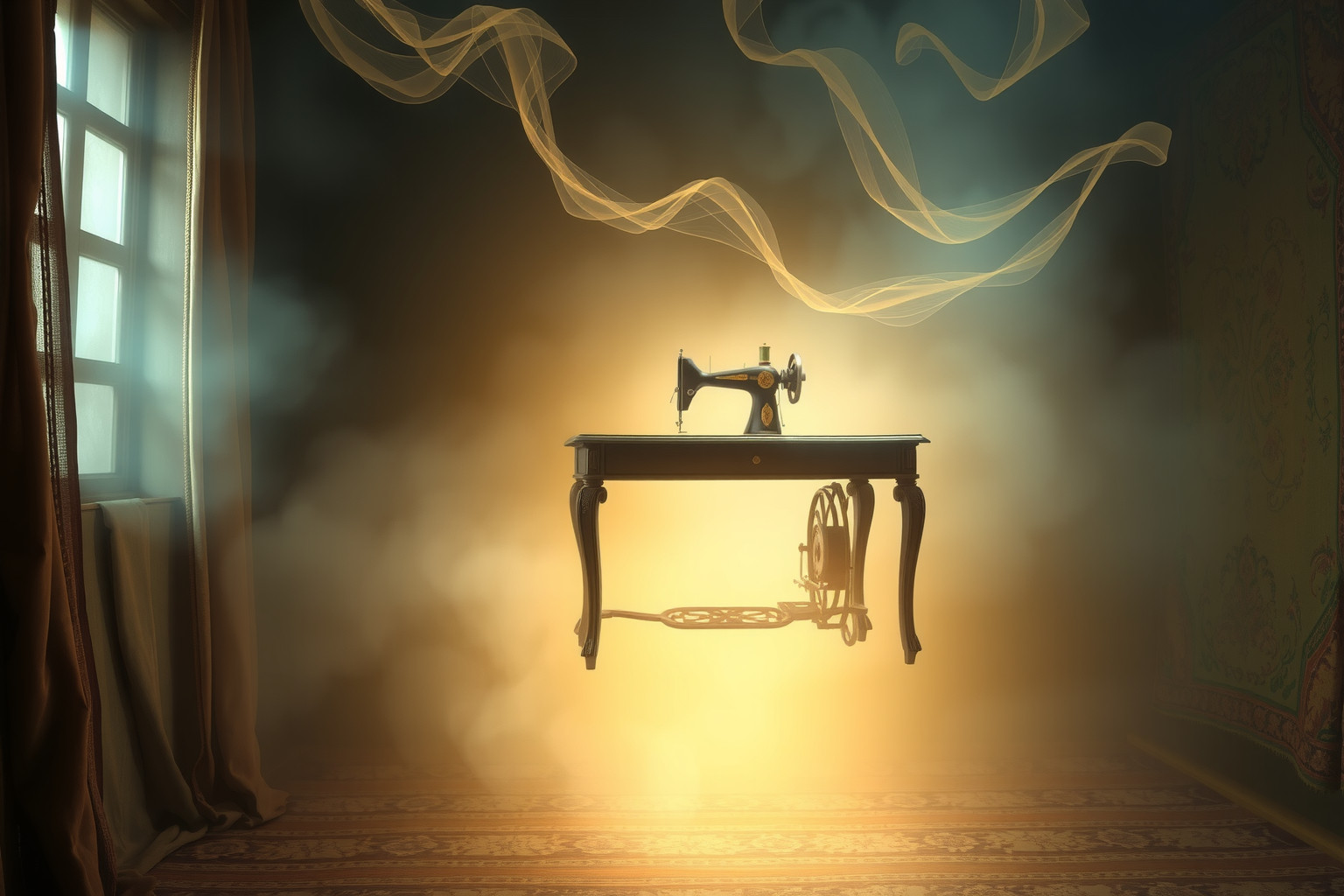 Nei sogni antichi, il tavolino da cucito simboleggia creatività nascosta.