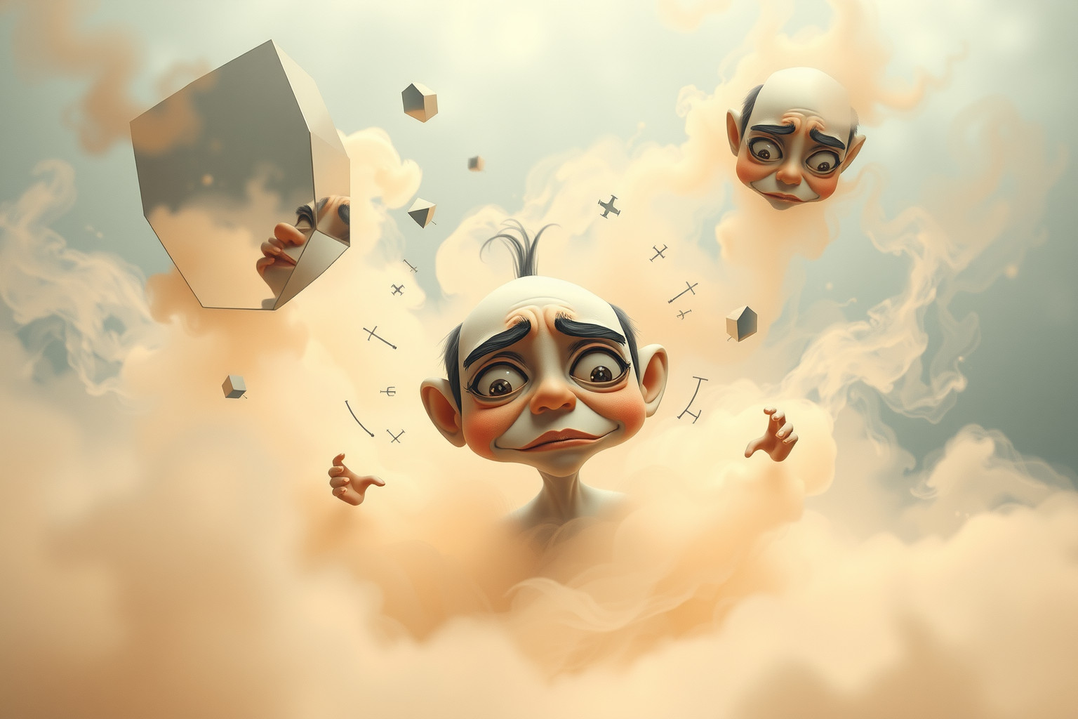 Sognare caricature viventi riflette conflitti interiori nascosti e rivelazioni.