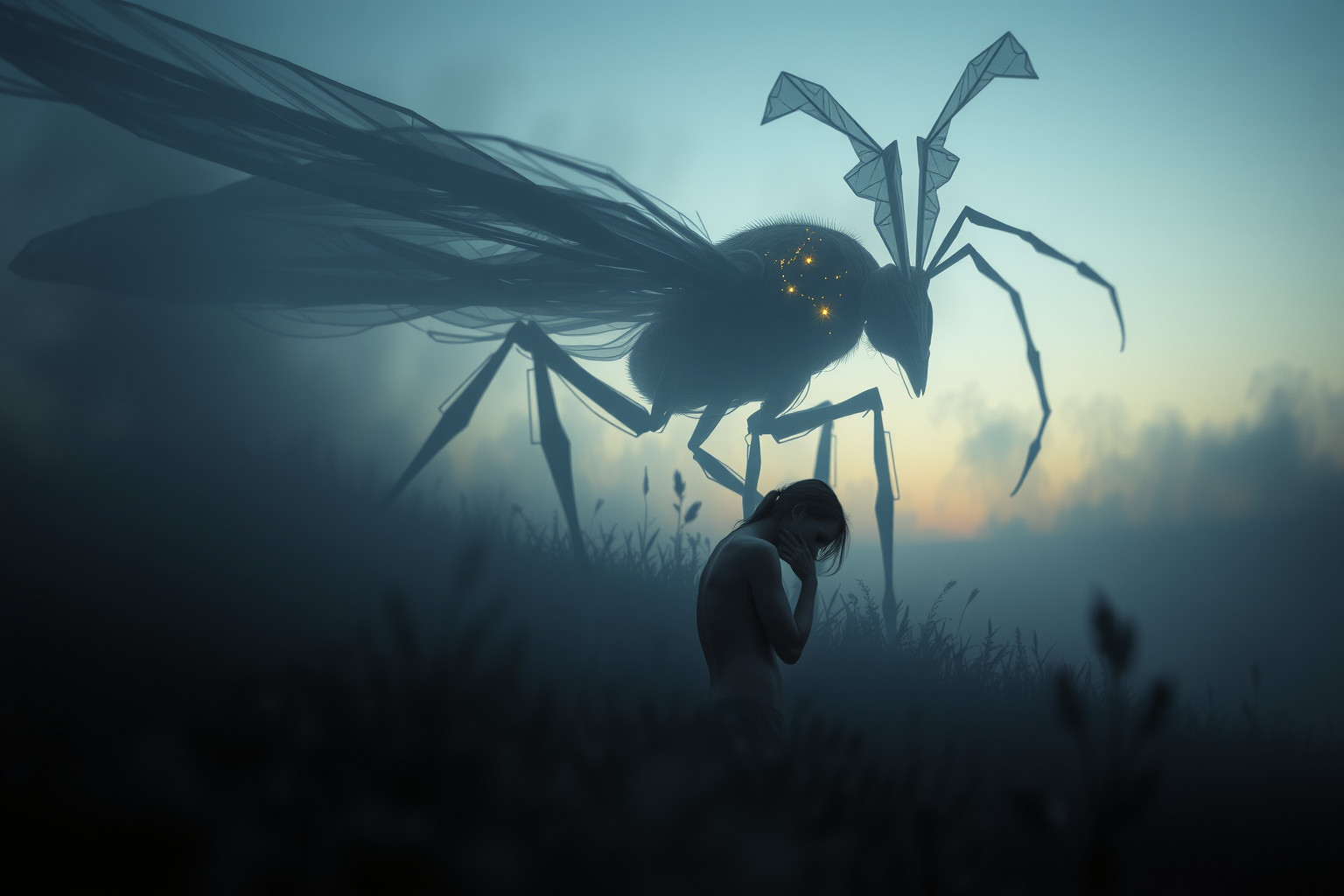 Sognare una cimice gigante simboleggia paure interiori amplificate.
