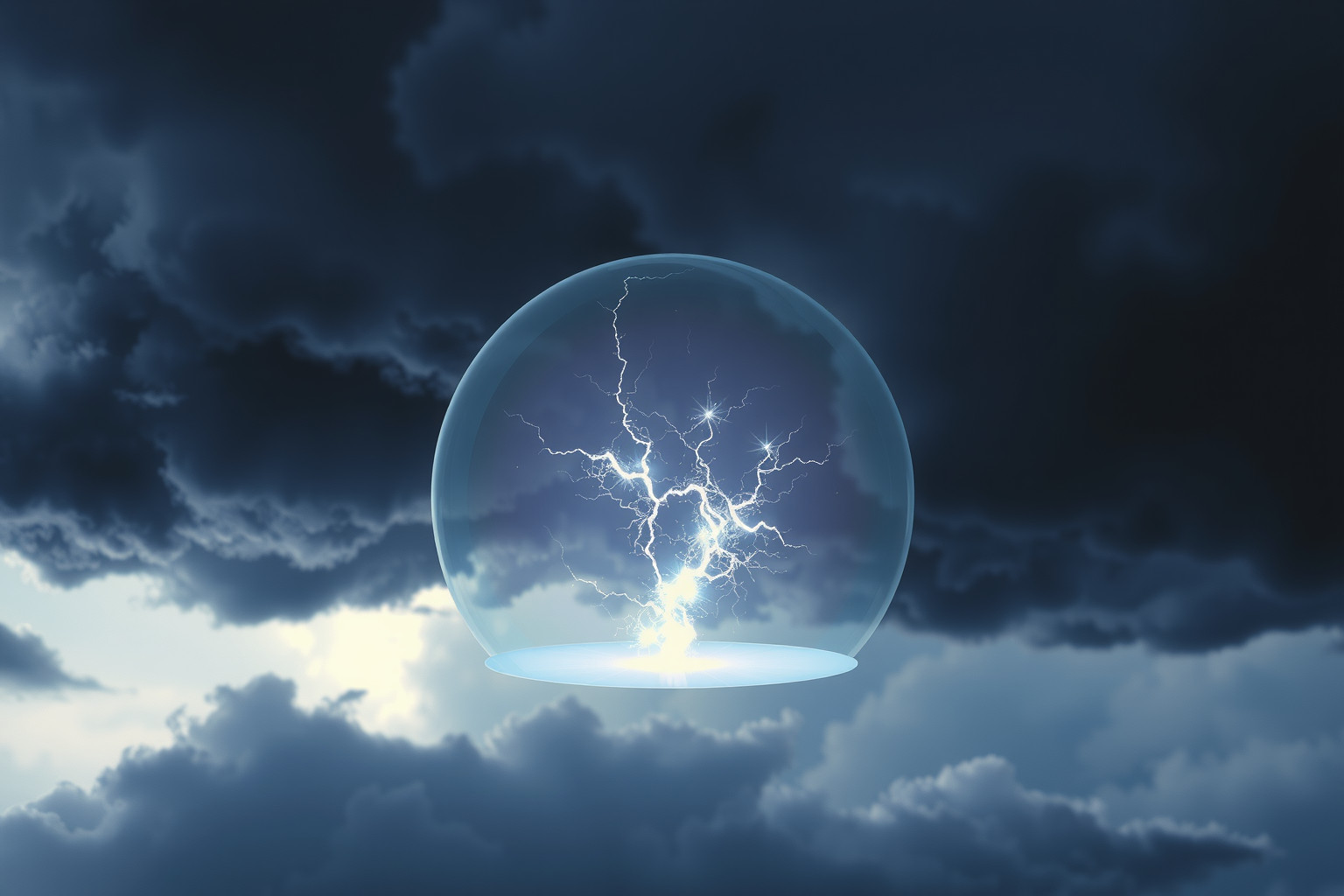 Sognare una cupola in tempesta riflette turbamenti emotivi nascosti.