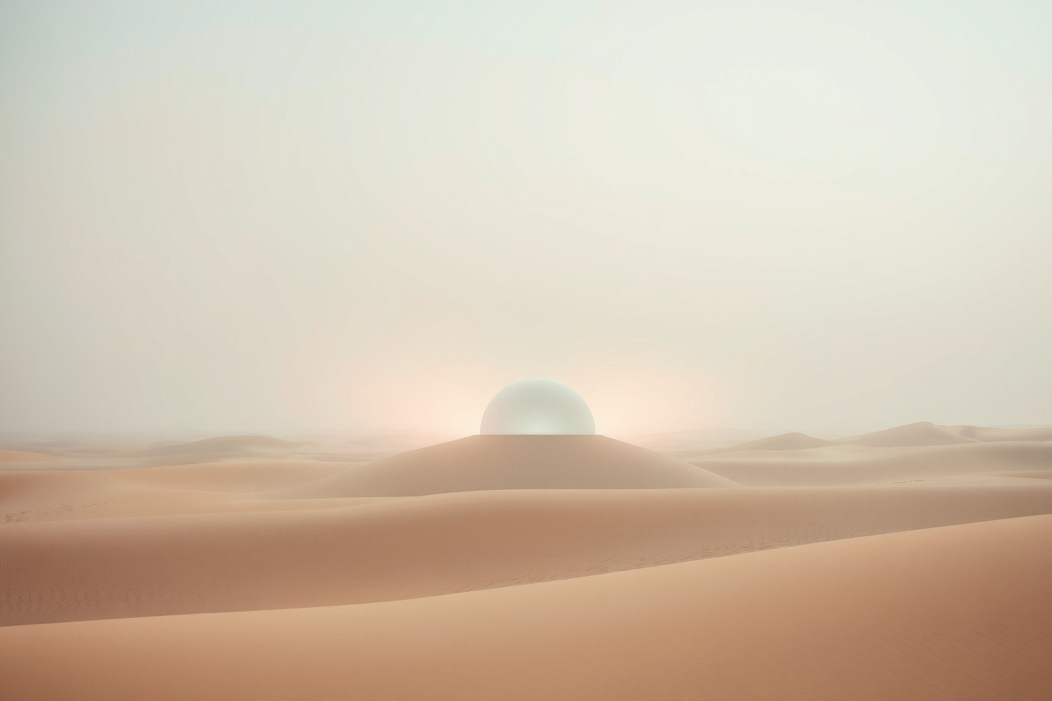 Sognare una cupola nel deserto simboleggia isolamento e protezione interiore.