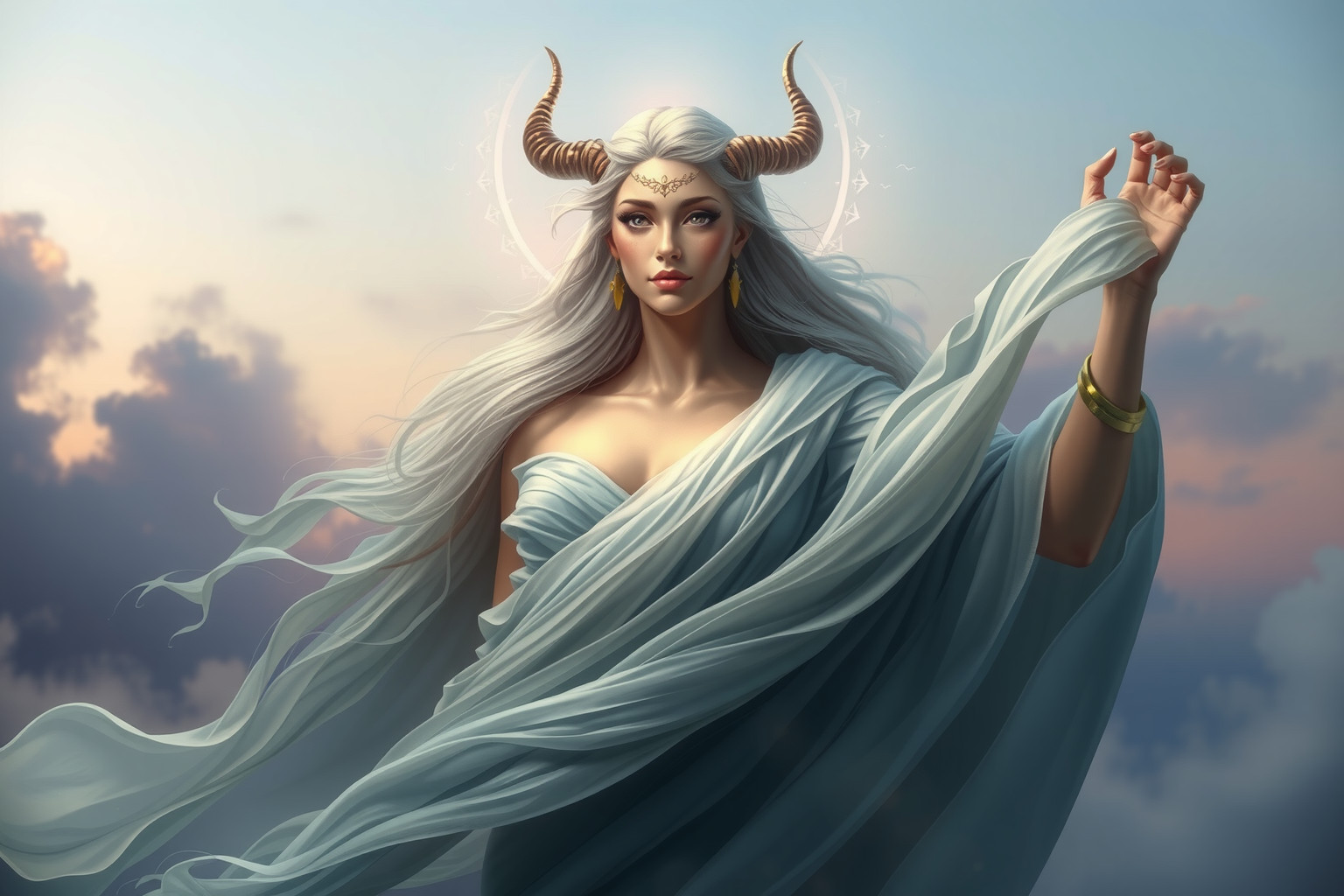Sognare donna virile mitologica simboleggia forza e trasformazione interiore.