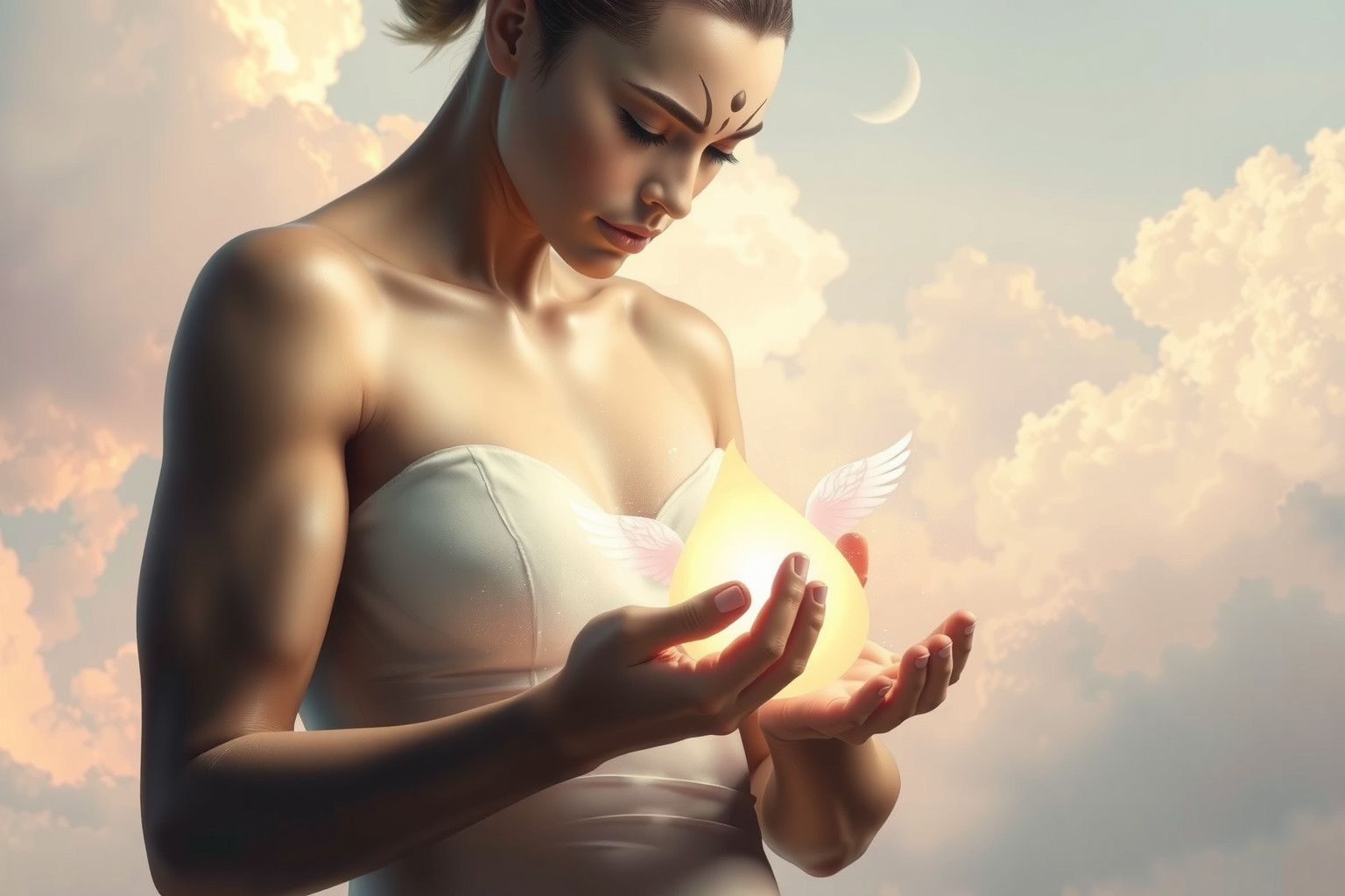 Sognare una donna virile materna simboleggia protezione e forza emotiva.