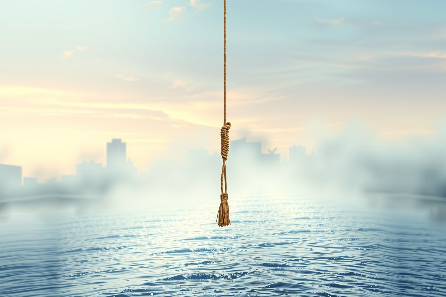 Sognare una fune sospesa simboleggia equilibrio tra emozioni contrastanti.