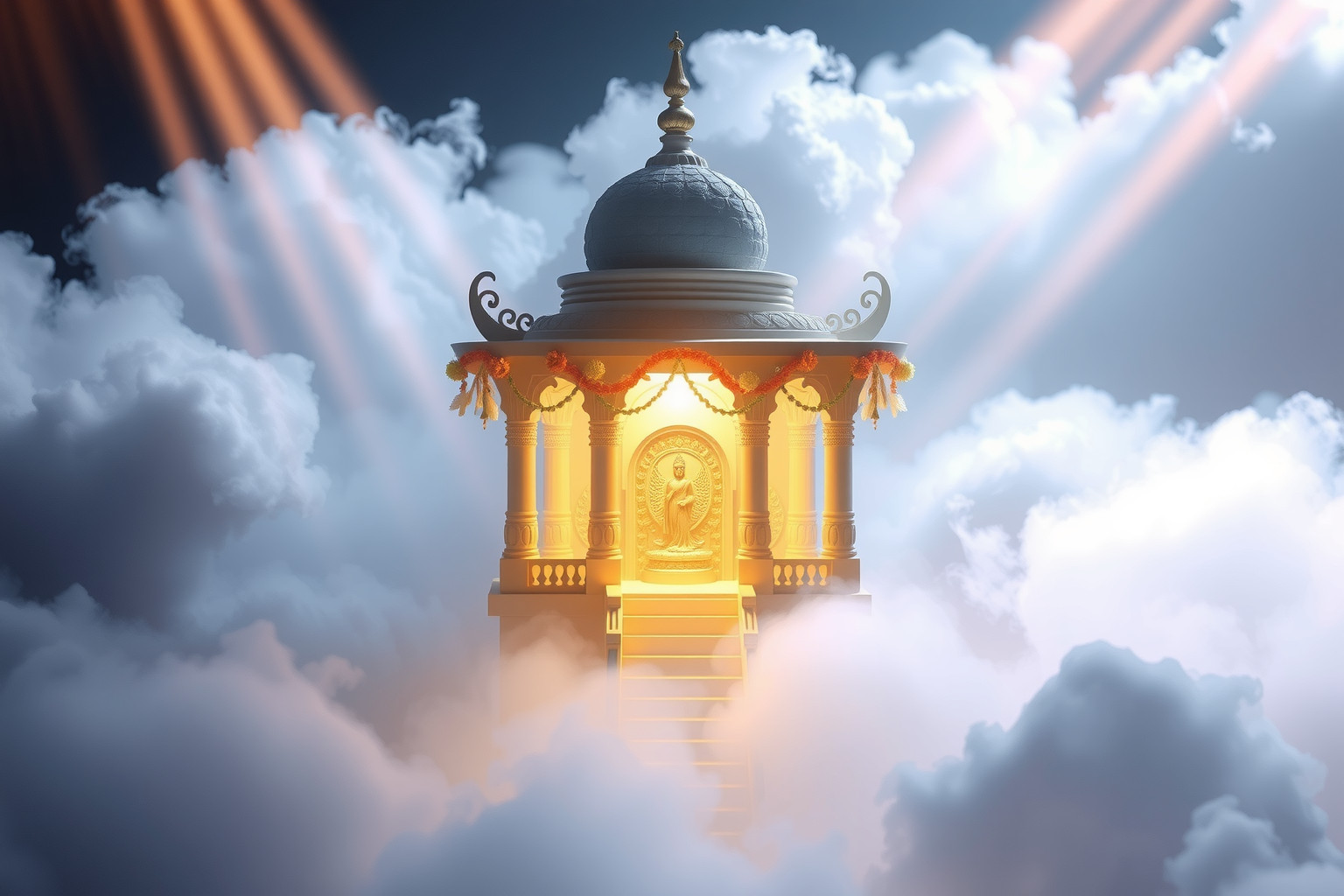 Sognare ghirlande in templi simboleggia devozione e protezione spirituale.
