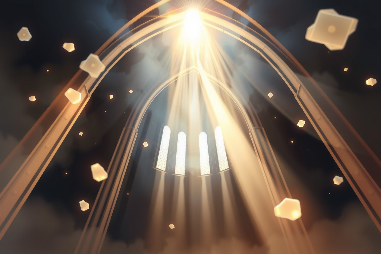 Sognare luce divina in chiesa simboleggia guida spirituale e speranza.