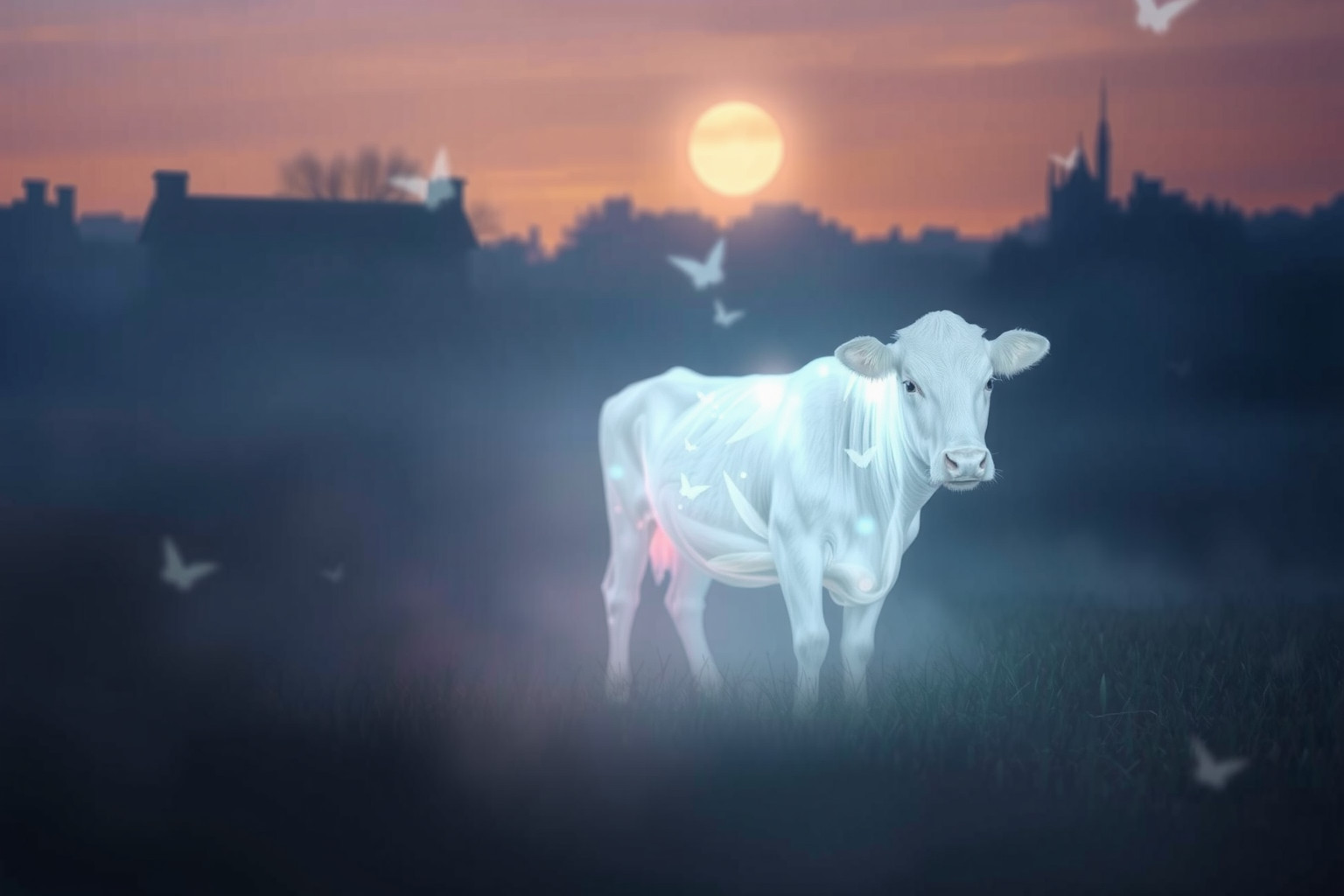 Sognare una mucca persa simboleggia dolore e cambiamento imminente.
