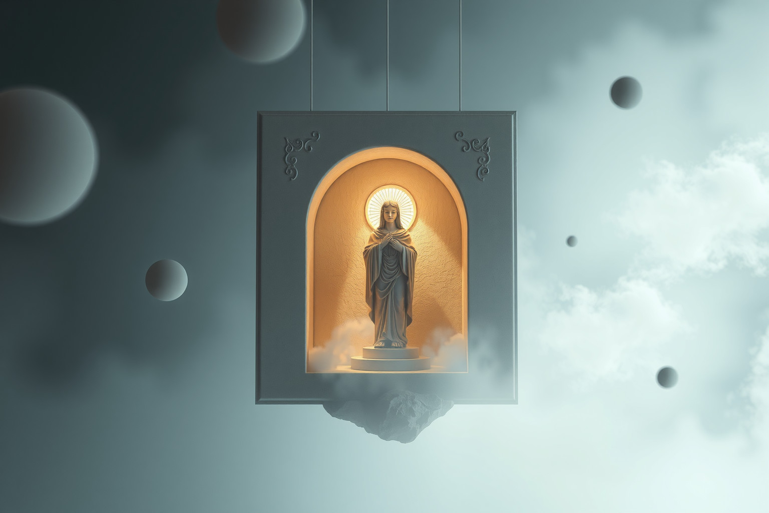Sognare nicchie con statue simboleggia venerazione o desideri idealizzati.