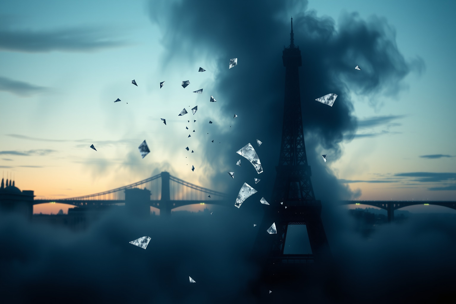 Sognare Parigi in rovina simboleggia ansia di perdita imminente.