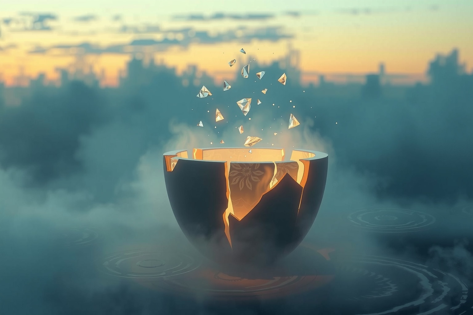 Sognare una vasca battesimale rotta indica crisi spirituale imminente.
