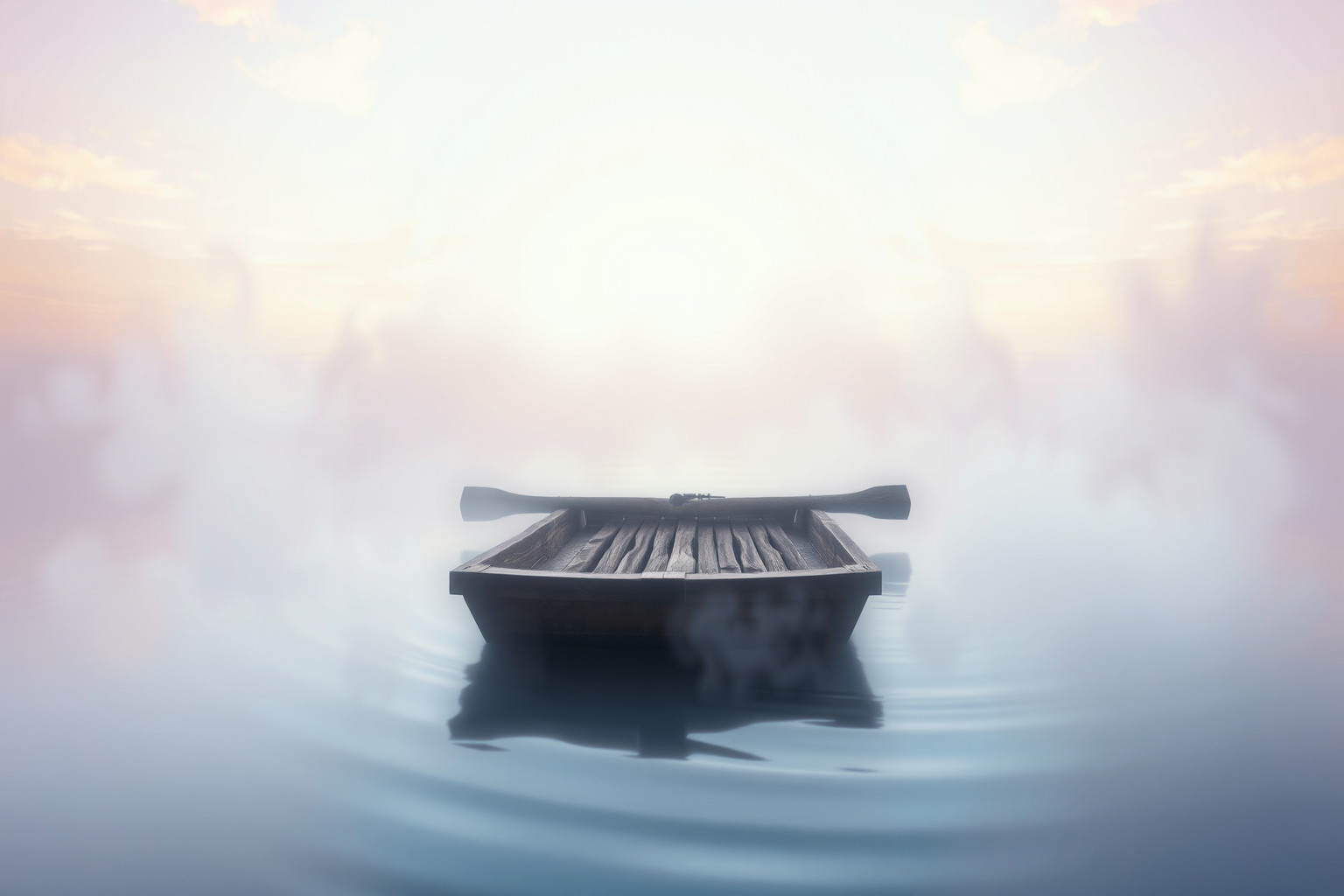 Sognare una zattera in un fiume calmo simboleggia serenità interiore.