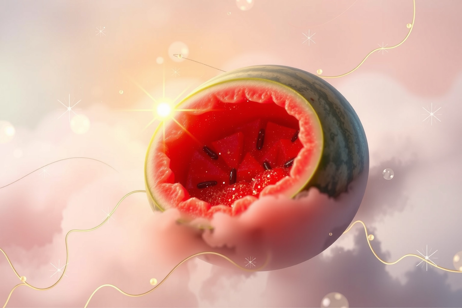 Sognare un'anguria matura preannuncia ricchezza e felicità imminente.