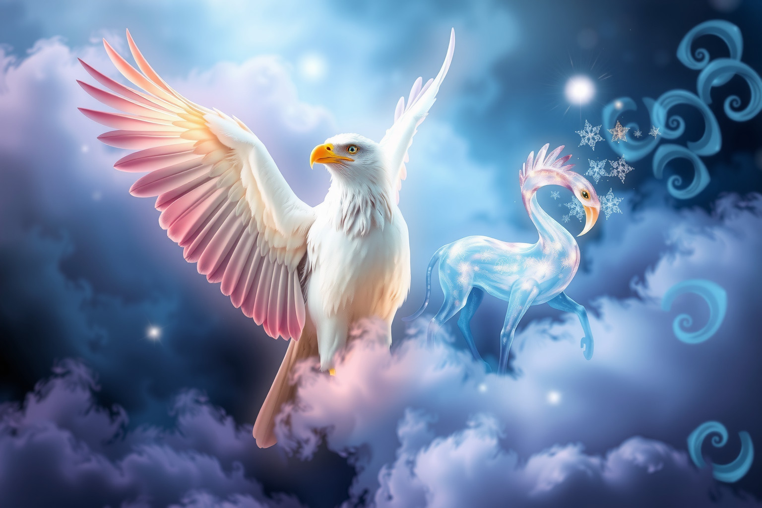Sognare un’aquila con altro animale simboleggia potere e equilibrio.